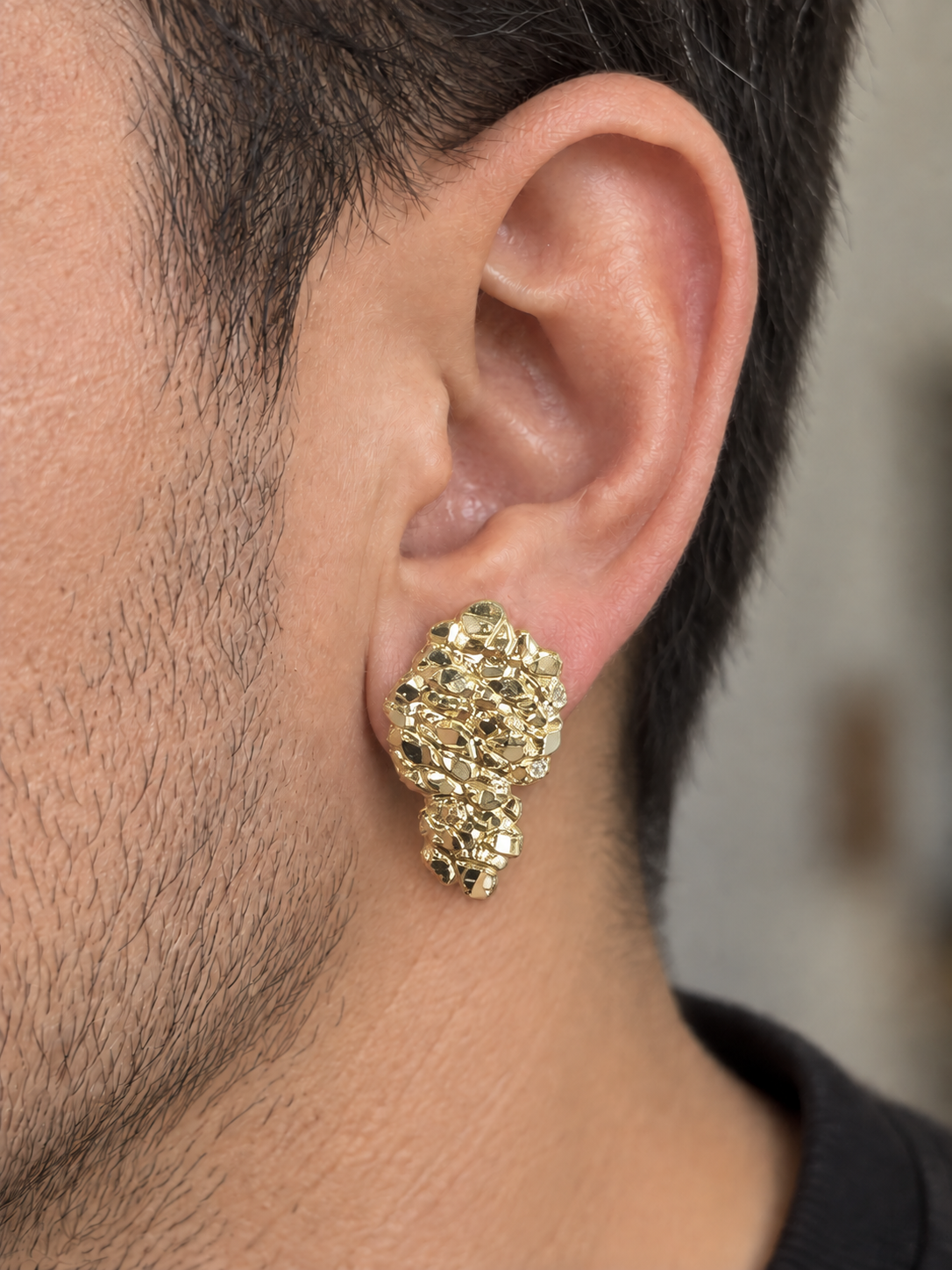 10k Large Nugget Earrings
