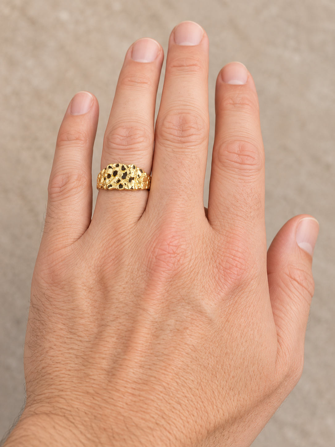 10k Medium Nugget Ring